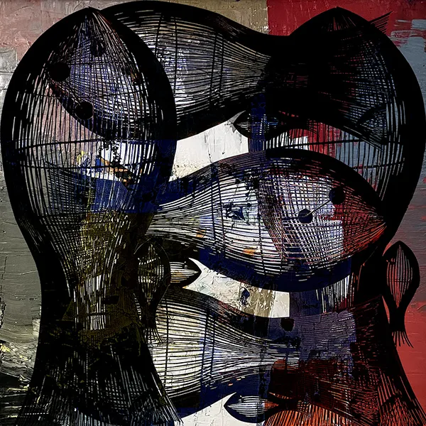 Cagnesfish 2 | Photo montage et impression sur toile, L 100cm x H 100cm | 10 exemplaires | Prix :  500 € 