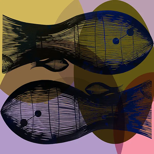 Cagnesfish 3 | Photo montage et impression sur toile, L 100cm x H 100cm | 10 exemplaires | Prix :  550 €