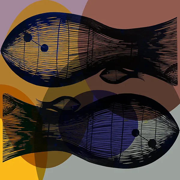 Cagnesfish 4 | Photo montage et impression sur toile, L 100cm x H 100cm | 10 exemplaires | Prix :  500 €