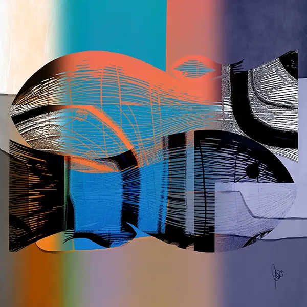 Mepoisson 5 | Huile sur lin / Photo montage et impression sur toile, L 80cm x H 80cm | 10 exemplaires | Prix :  550 €